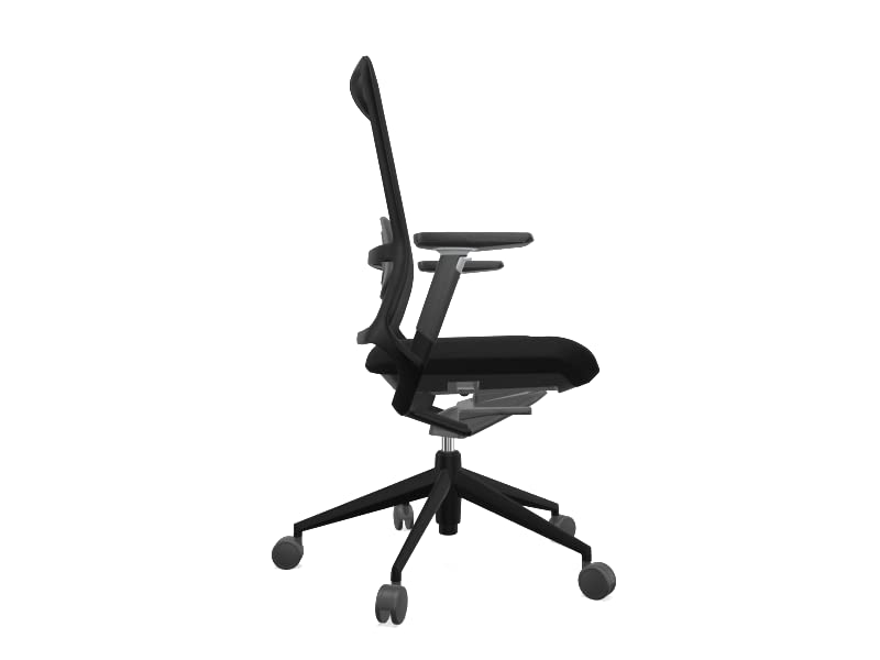 Silla Profesional ergonómica Actiu TNK500 Black | Sillón de Escritorio Brazos 3D y Soporte Lumbar