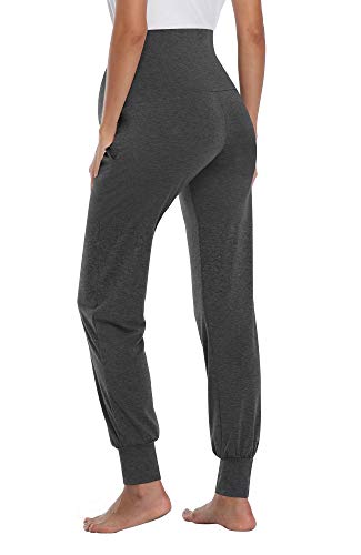 Amposh MB003-DHGY-L Women'S Maternity Pants Stretchy Lounge Workout Pants Casual Loose Comfy Pregnancy Joggers thumb #3
