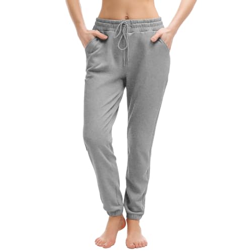 Image of Walifrey Joggers with Pockets, Drawstring Sweatpants Women | Soft breathable fabric, Adjustable waist, 2 Deep side pockets, Cuffed ankles, Great for Lounging Jogging Workout & Gym