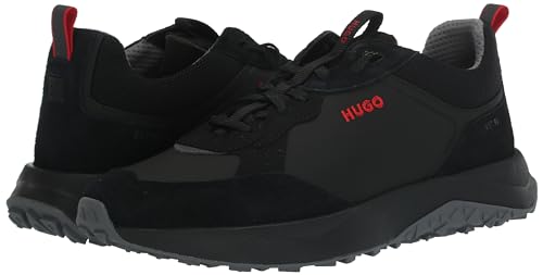 Image of HUGO Mens Running Style Mix Material Sneakers