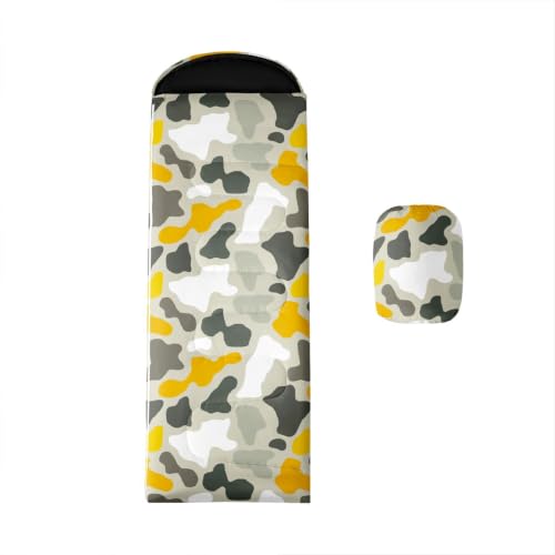 Bolsa de dormir Erosebridal Camo gris amarillo blanco camuflaje militar para camping miniatura 1