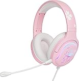 🎧【Leicht Design】 Die headset sind leicht gesamt, auch wenn es lange tragen, wird nicht das gefühl von druckkopf haben; kunstleder+schwamm, fühlen sich weich an, bequem aufgesetzte ohren, es gibt auch einen schwamm auf der spitzenposition von sein kopf, mach es bequemer für dich zu tragen.