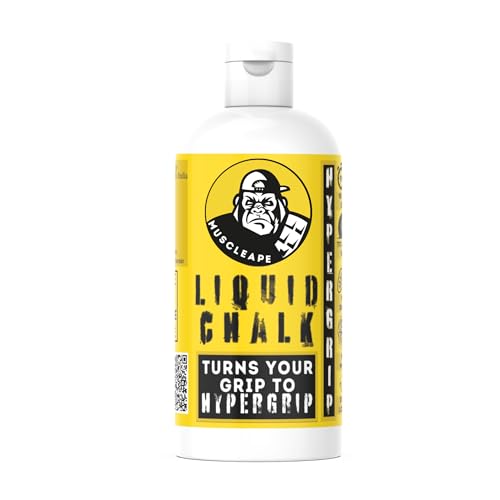 Image of Muscleape Liquid Chalk for Titanium Strenght Dry Grip.Sweat Free Hands for Weightlifting, Gym, Rock Climbing, Calisthenics, Gymnastics, Crossfit, Bodybuilding Sufficient for 150+ Lifts. 210 Ml.