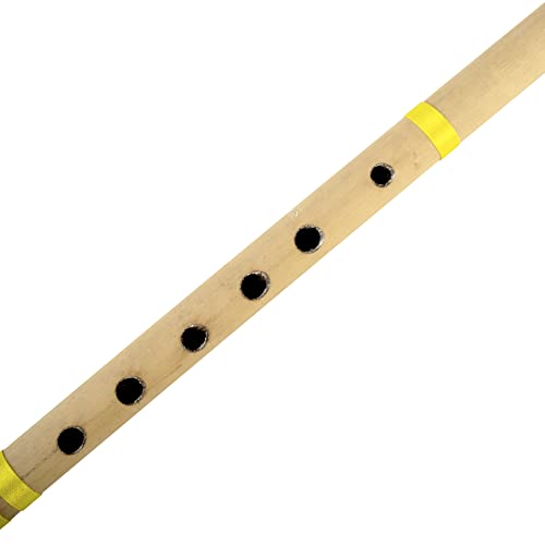 The Great Indian Bazaar FLUTE8 13 Inch Authentic Indian Wooden Bamboo Flute In 'C' Key Fipple Woodwind Musical Instrument Recorder Traditional Bansuri Handcrafted Folk Instrument thumb #4