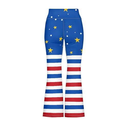 Image of Girls Flare Leggings 5-14T Cute Bell Bottoms for Girl Yoga Pants for Gym