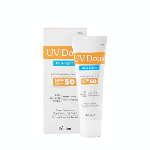 UV Doux Blue light Sunscreen Gel SPF 50 PA+++ | Tinted, Lightweight, Water Resistant | Matt Finish | UVA/UVB & Blue Light Protection… – Ansicht 1