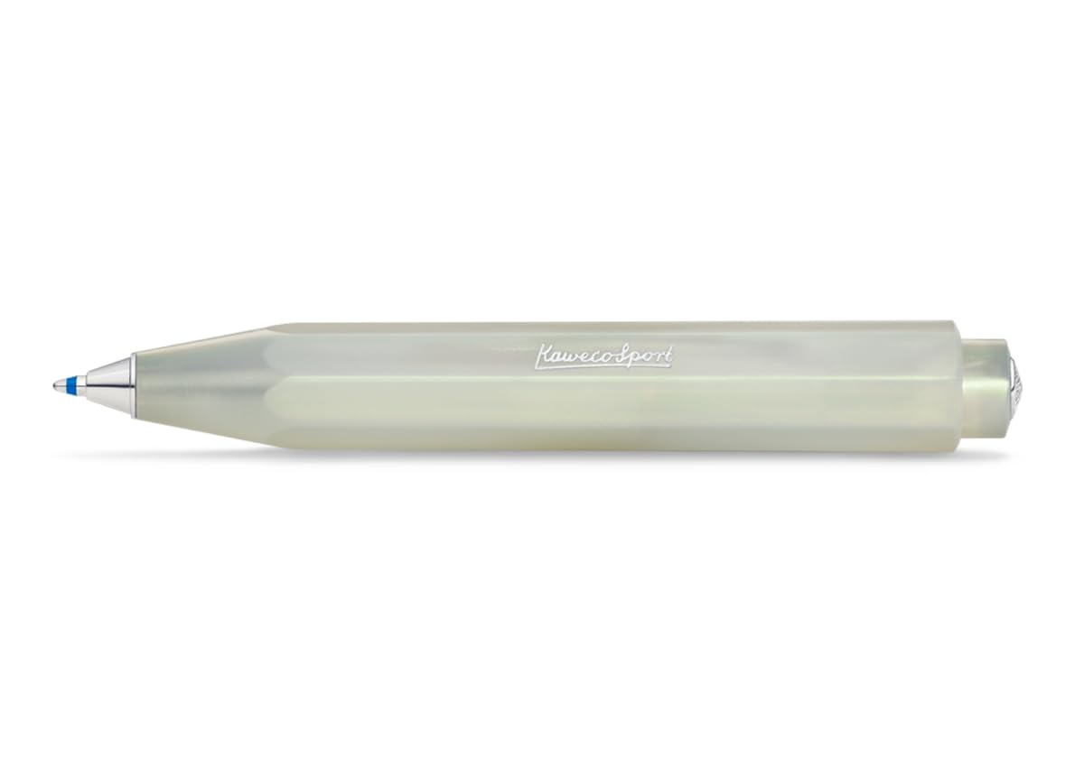 Kaweco LUNAR SPORT Ball Pen Light Green I Retractable Ballpoint Pen in Shimmering Design with Standard D1 Refills I Exclusive Ball Pen 10.7 cm