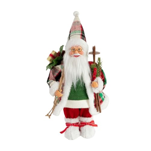 Objet de collection Père Noël de table, figurine en peluche traditionnelle - 8