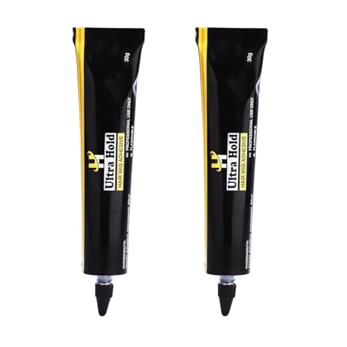 Image of Ultra Hold Adhesive Glue Tube for Hair Patch & Wig Pack of 2 (60 gm) | Strong Waterproof Hair Patch Glue for Men & Women | Long Lasting Hold 3-5 Weeks | Skin Friendly Hair Extension Glue