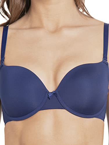 Image of Jockey UL60 Women's Under-Wired Padded Micro Touch Nylon Elastane Stretch Medium Coverage T-Shirt Bra with Detachable Straps