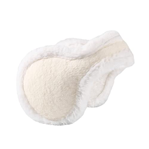 Topzgleey Winter Earmuffs For Women Girls, Faux Furry Soft & Warm Earmuffs Cute Foldable Outdoor Ear Warmers -Ear Covers For Cold Weather(White) #TOP20