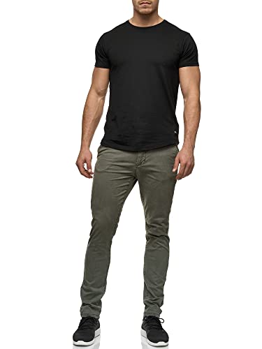 Indicode Herren Waller Chinohose Stretchhose | Chino Herrenhose Stretch Stoffhose Army, 32/32