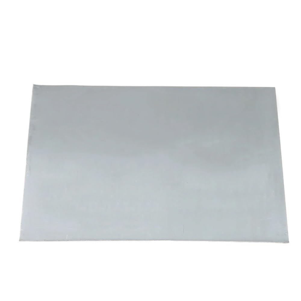 Feuille d'anode en zinc argenté for bricolage, plaque de zinc robuste et haute pureté, épaisseur 1/1,5/2/3 mm, 1 pièce(1x100x150mm)