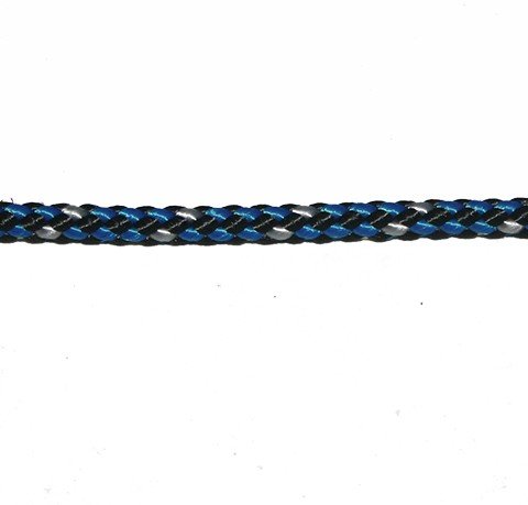 Nautos LRSECBB – POLYLOCK – DOUBLEBRAID Polyester/Polyester – 4MM - Sell by 10 Yards (Blue/Black)