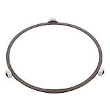 ULTECHNOVO Mikrowellen Drehtellerring Ersatz Rund 15,8cm mit Rollenhalter Verstellbar für Mikrowellenherde Universeller Innenring mit Antirutschfunktion für Haushalt und Küche