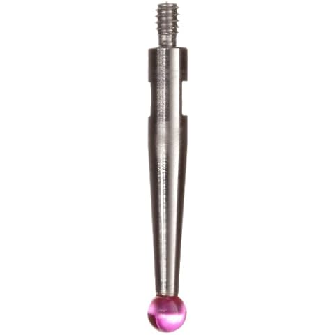 TESA Brown & Sharpe 599-7030-80R Ruby Tip Contact Point for Bestest Dial Test Indicator, 0.080" Tip Diameter x 1/2" Length, M1.4 x 0.03 Thread Cover