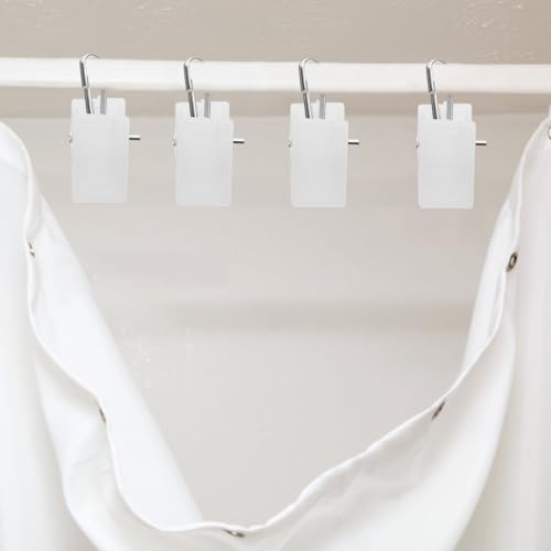 BAZEITFLOW 20 Stück Teiliges Weiße Vorhang Clips mit Haken Stabile Kunststoff Klammern für Gardinen Lichterketten Dekoration und Haushaltsorganisation Einfach zu Befestigen Vielseitig für