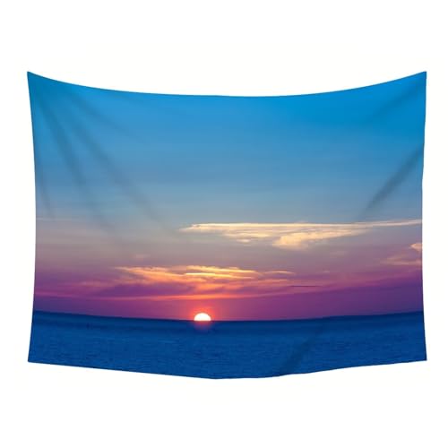 Tapisserie murale pour masquer un mur vide avec un paysage de coucher de soleil