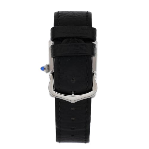 Pre-Loved Must de Cartier Tank Quartz Watch Stainless Steel and Leather 254