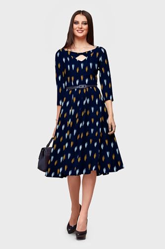 Image of Cotton Pochampally ikat unstitched blouse, Kurthi, long frock fabric material for women (1 meter, 2 meters & 3 meters)