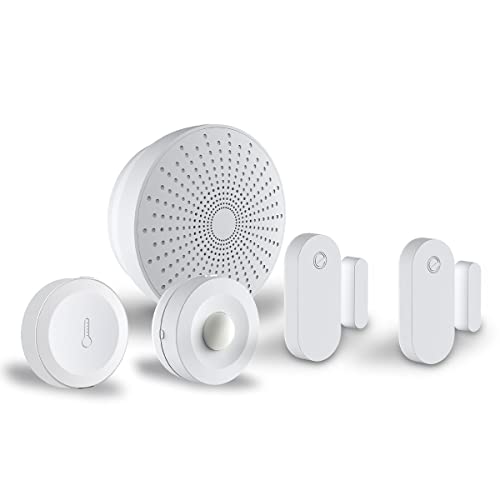 eco4life Smart Home Security Starter Kit, Hub|Motion Sensor|Temperature Sensor|Multi-Purpose Sensor, 24/7 Monitoring System, No Contract, Free Home Office App Alerts