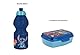 ALMACENESADAN, 5015 Set zum Schulbeginn – bestehend aus 400 ml Sportflasche und rechteckigem mehrfarbigem Sandwichmaker – wiederverwendbar, BPA-frei