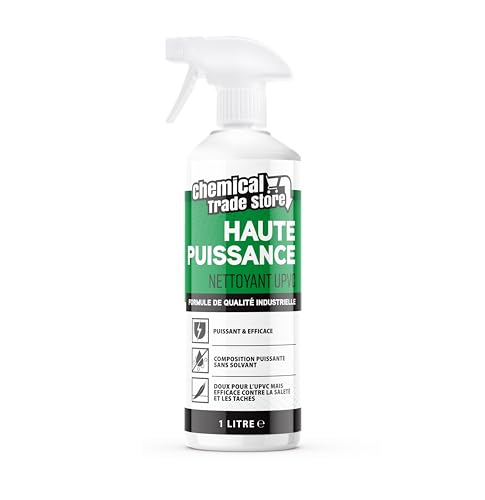 Chemical Trade Store - Nettoyant uPVC 1L - Pour Surfaces en Plastique Rigide, Portes, Gouttières et Encadrements de Fenêtres - Formule Professionnelle