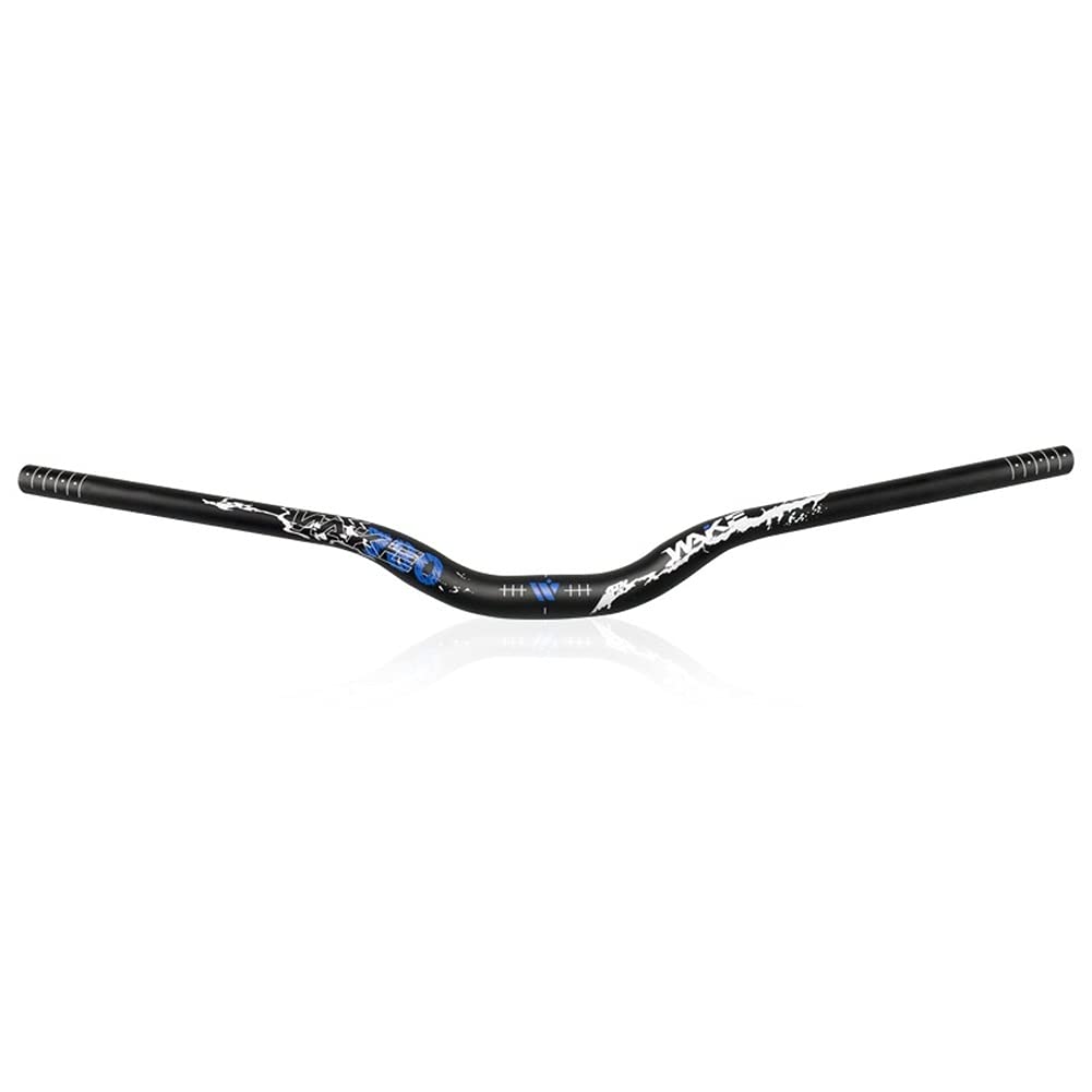 31,8 mm Manubrio superleggero per mountain bike, 780 mm in lega di alluminio MTB DH XC, manubrio rialzato (Blu, angolo grande)