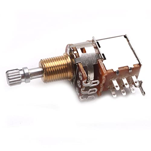 Potentiomètre guitare B500K push pull argent avec commutateur audio split shaft - 3