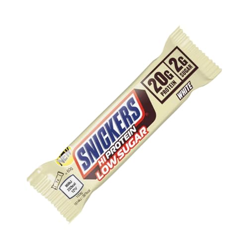 Mars Protein - Barrita Snickers Alta En Proteínas Y Baja En Azúcar (57 G) - Barritas de proteínas - El auténtico sabor de Snickers - Chocolate blanco