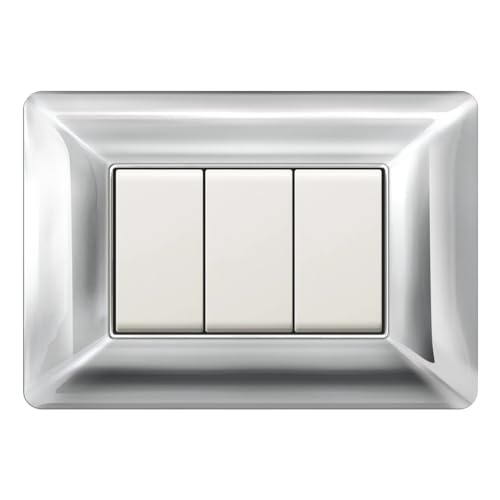 Plaque compatible Bticino Matix 3 modules contre les traces de doigts
