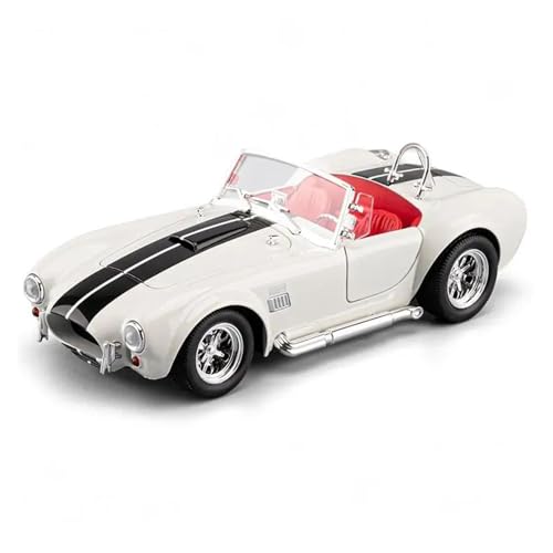 1:24 For Ford For Shelby Cobra 427 Roadster 1965 S/C Alloy Metal Diecast Model Car Battery not included(White)