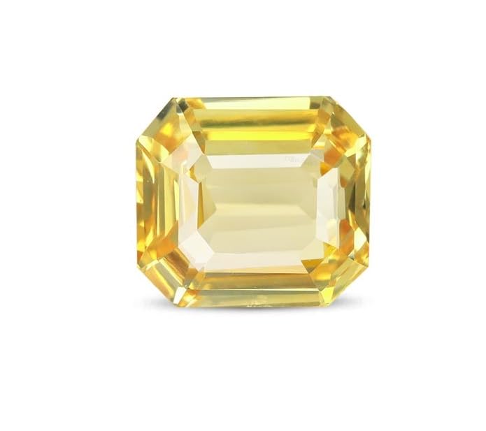 Pukhraj saphir jaune naturel de 4,75 carats cadeau précieux d'exception taille S