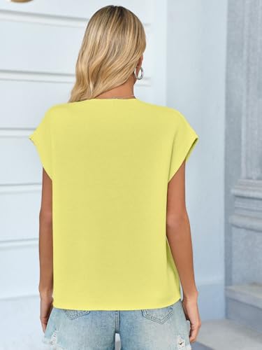 Image of GREAIDEA Womens Sleeveless Sweater Vest Crewneck Cap Sleeve Knit Tops Trendy 2026 Summer Spring Business Casual Shirts