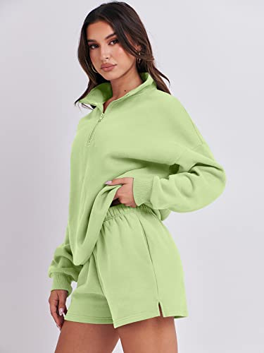 Anrabess Women's Oversized 2 Piece Lounge Sets Fall Outfits 2023 Long Sleeve Cozy Casual Pajamas Shorts Sweatsuit Matching Set Ci775-Bohelv-Xl #TOP7