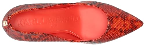 Image of Karl Lagerfeld Women's Royale Snake Textured Dress Pump