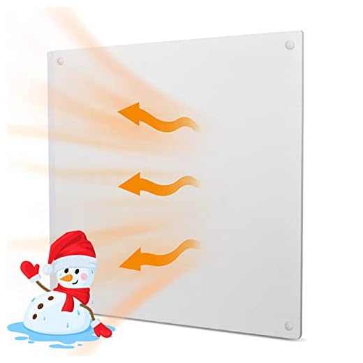 TRUSTECH Wall Mount Heater, Heater with No Fan, 400W Convection Heating for 250 Sq. Ft Room, Electric Space Heater with Overheating Safety Protection, Easy Installation