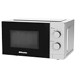 EMtronics 20 Litre 700W Manual Control Microwave with 5 Power Levels, Defrost Function, 35 Minute Timer and Cavity Light - Silver