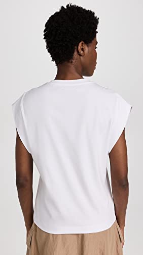 Vince Women's Crew Nk Muscle Tee, Optic White, Large #TOP2
