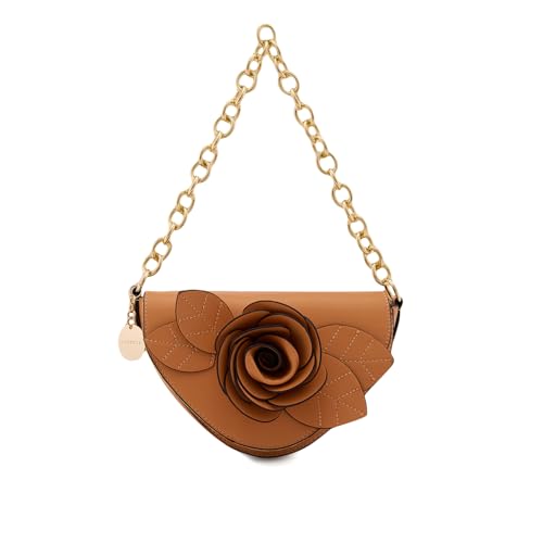 Image of Caprese Bloom Sling Small Apricot Bag for Women|Adjustable and Detachable Strap for Comfortable Wear|Versatile Handbag for Everyday Use, Travel, and Special Occasions