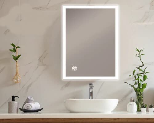 Viviendo Rectangular LED Bathroom Wall Mounted Anti-Fog Mirror, Size 120 X 80 cm