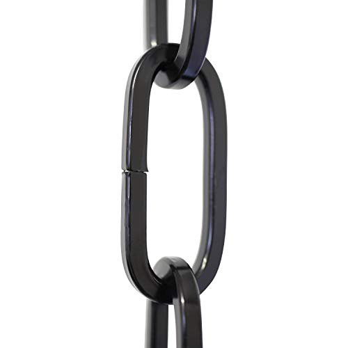 Image of RCH Hardware CH-S62-40-BLK-10 | 7 Gauge Decorative Solid Steel Fixture Chain | 10 Foot Increments