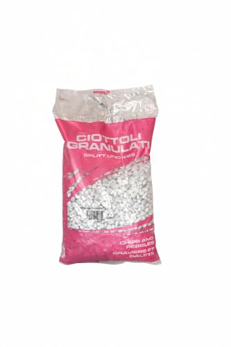 Cailloux granulés Carrara blanc, gravier décoratif pour jardin, 7-15 mm, 10 kg