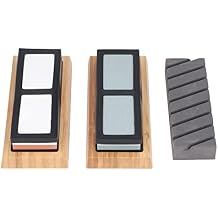 Sharpening Stone Set 400/1000 Grit 3000/8000 Grit Water Stones Non Slip Base Flattening Stone Included Professional Kit for Kitchen Knives Woodworking Tools
