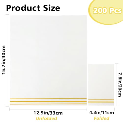 Serviettes jetables en papier blanc et doré : hygiène irréprochable des invités - 3