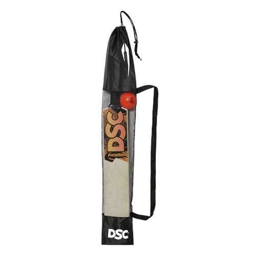 Image of DSC Phoenix Plastic Cricket Bat with PVC Ball - Ideal for Tennis and Gully /Turf Cricket Bat for Kids, Color - White, Size - Full (15 Years and Above)