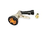 Garden hose nozzle. Heavy duty, multi pattern spray head for watering plants, lawn and garden. Hose sprayer nozzle with 9 different spray patterns.