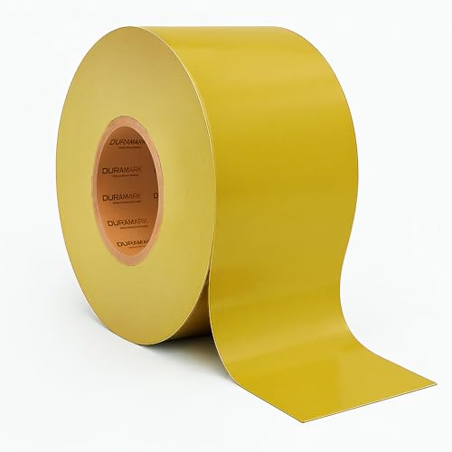 Image of DuraMark EC700 Floor Marking Tape for Concrete and Pavement | Industrial Marking Tape for Warehouses | Long-Lasting | High Durability, Yellow, 3 Inches by 108 Feet
