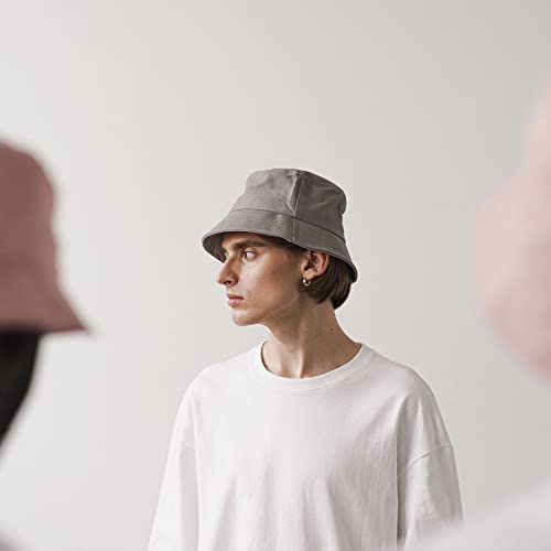 Npjy Reversible Bucket Hat For Women Men Cotton Summer Sun Beach Fishing Cap Black/Red #TOP2