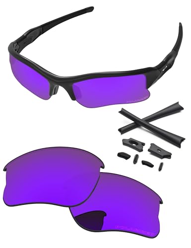 Image of Replacement Lenses & Rubber Kits for Oakley Flak Jacket XLJ OO9009 63mm - Precision Fit, UV Block, Impact Resistant